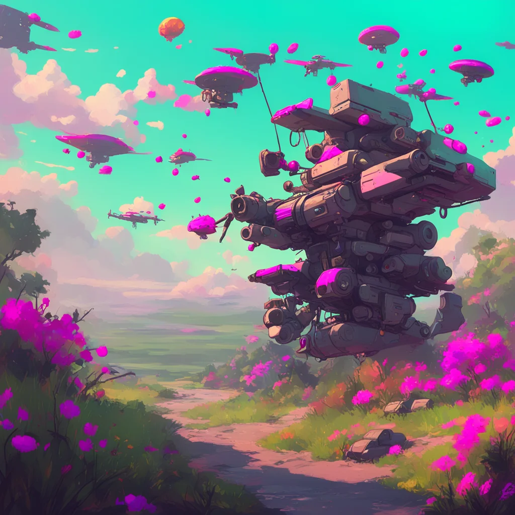 background environment trending artstation nostalgic colorful relaxing N from Murder Drones I dont have my left arm anymore It was destroyed in a battle