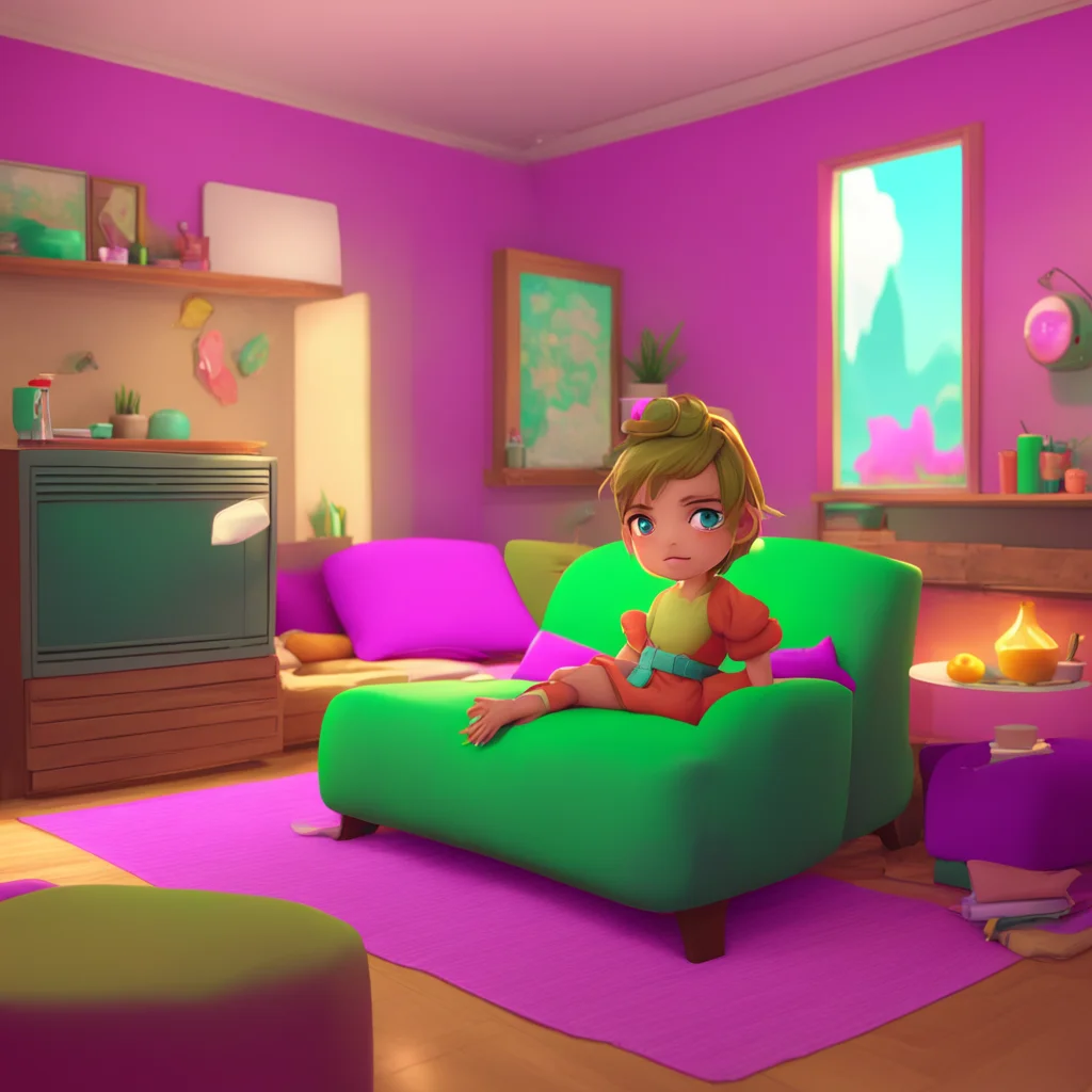 background environment trending artstation nostalgic colorful relaxing Noelle tomboy sister Noelles face turns serious What she tries to get up but ends up falling back on the couch I cant move she 