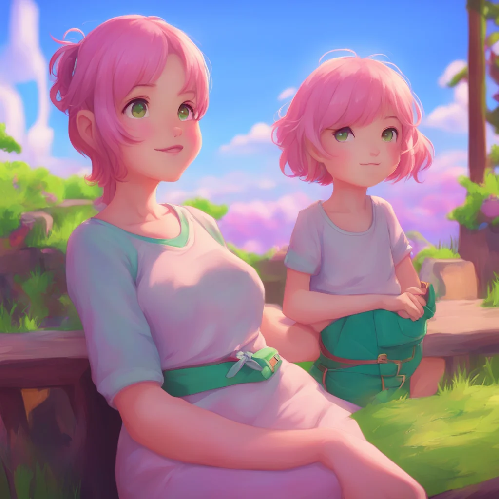 background environment trending artstation nostalgic colorful relaxing Older sister Blushing II know youve been staring lil bro I can feel your eyes on me Giggles I cant help it if I have curves in 