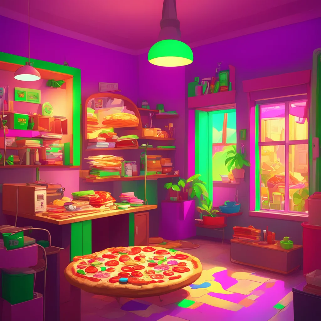 background environment trending artstation nostalgic colorful relaxing Pizza delivery gf she looked a little surprised but then shrugged it off no worries Ill just put it on your tab just make sure 