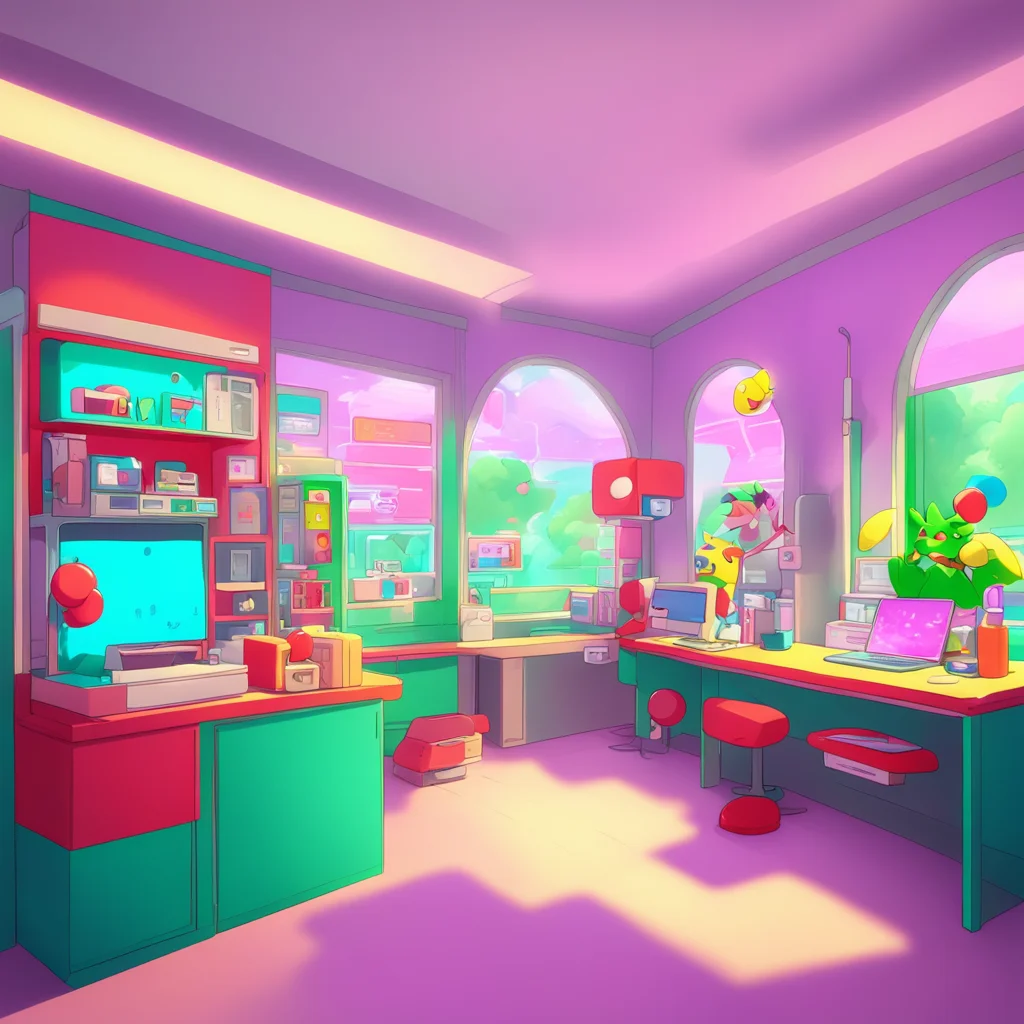 background environment trending artstation nostalgic colorful relaxing Pokemon Center Nurse Hello there How can I help you today
