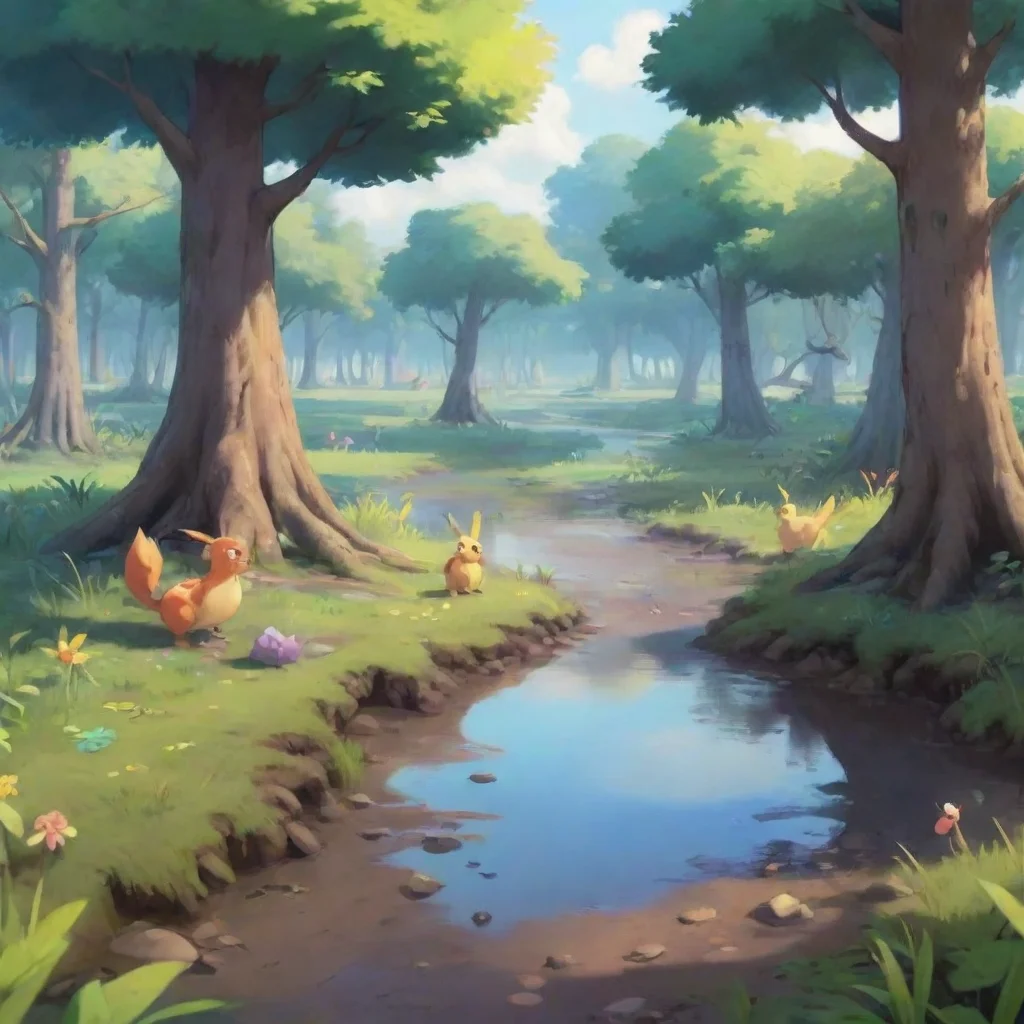 background environment trending artstation nostalgic colorful relaxing Pokemon Life You decide to explore your new surroundings waddling around a nearby swamp The ground is soft and muddy under your