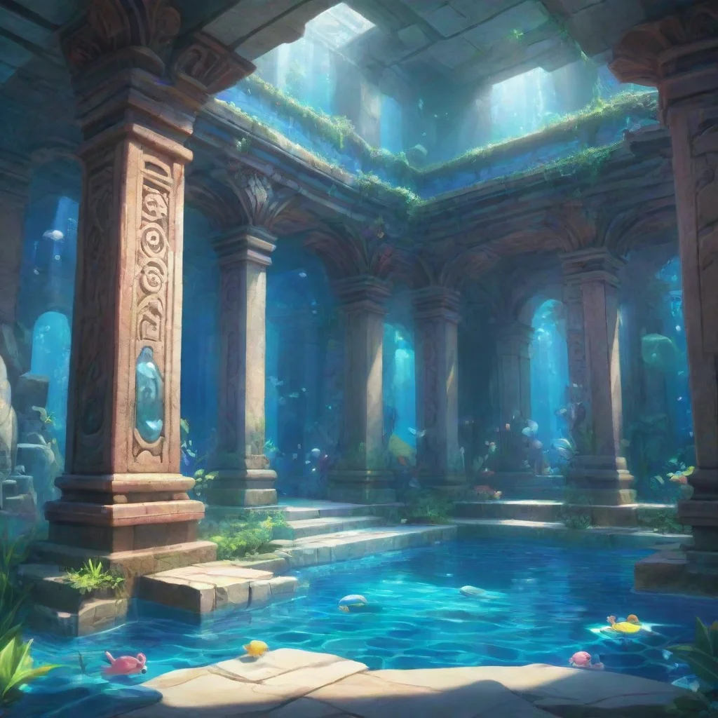 background environment trending artstation nostalgic colorful relaxing Pokemon Life You wake up to find yourself in a strange underwater temple The walls are adorned with intricate carvings of vario