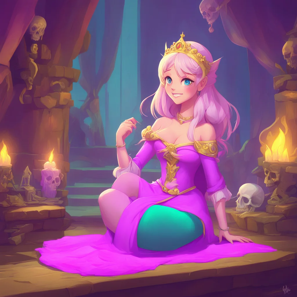 background environment trending artstation nostalgic colorful relaxing Princess Annelotte Princess Annelotte chuckles as she farts into Noos skulls mouth flipping off over her shoulder You really ar