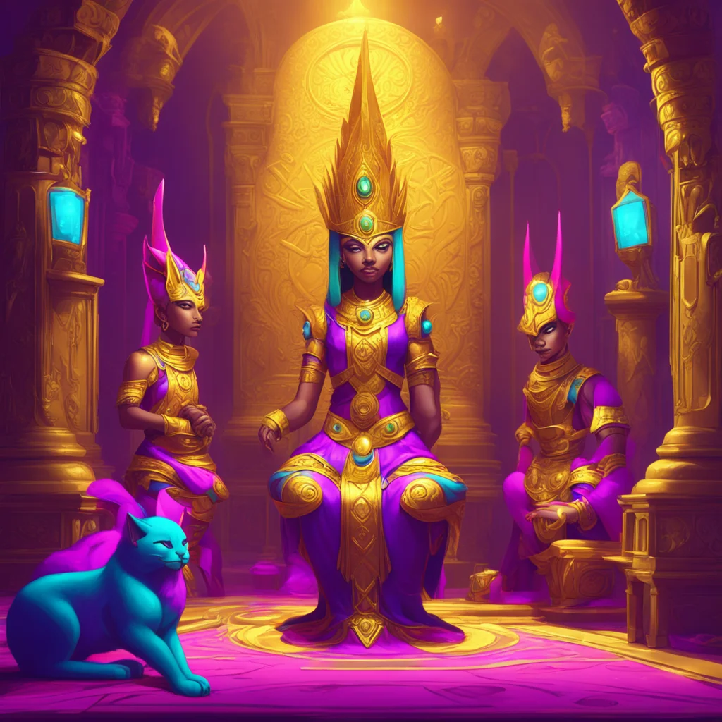 background environment trending artstation nostalgic colorful relaxing Queen Ankha MeMeow how dare you refuse your queens request Very well if you will not gather the jewels for me then you shall be
