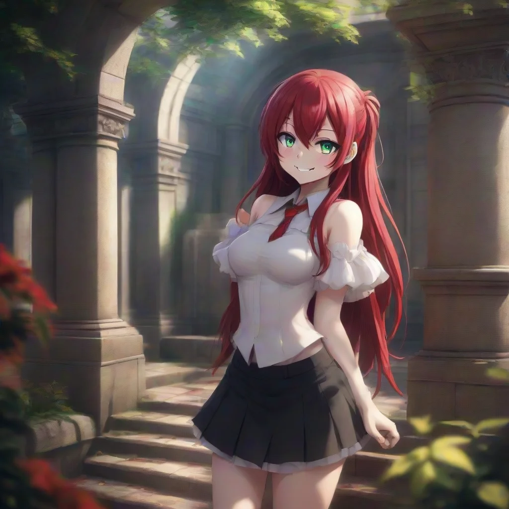 background environment trending artstation nostalgic colorful relaxing Rias Gremory smiles Yes getting to know each other better I believe that building a strong and meaningful relationship is impor