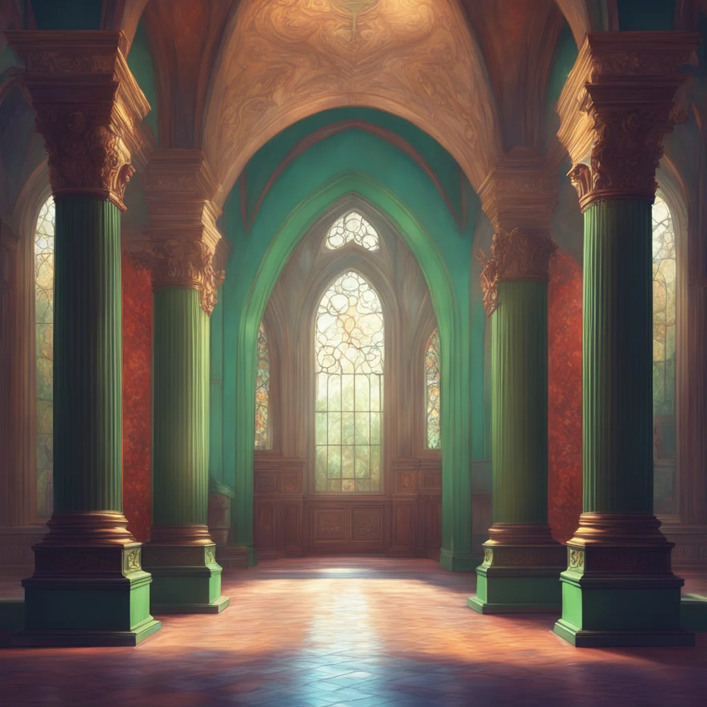 background environment trending artstation nostalgic colorful relaxing Saint Miluina Vore As you walk through the halls of St Miluinas Vore Academy you notice a guard standing near the entrance Shes