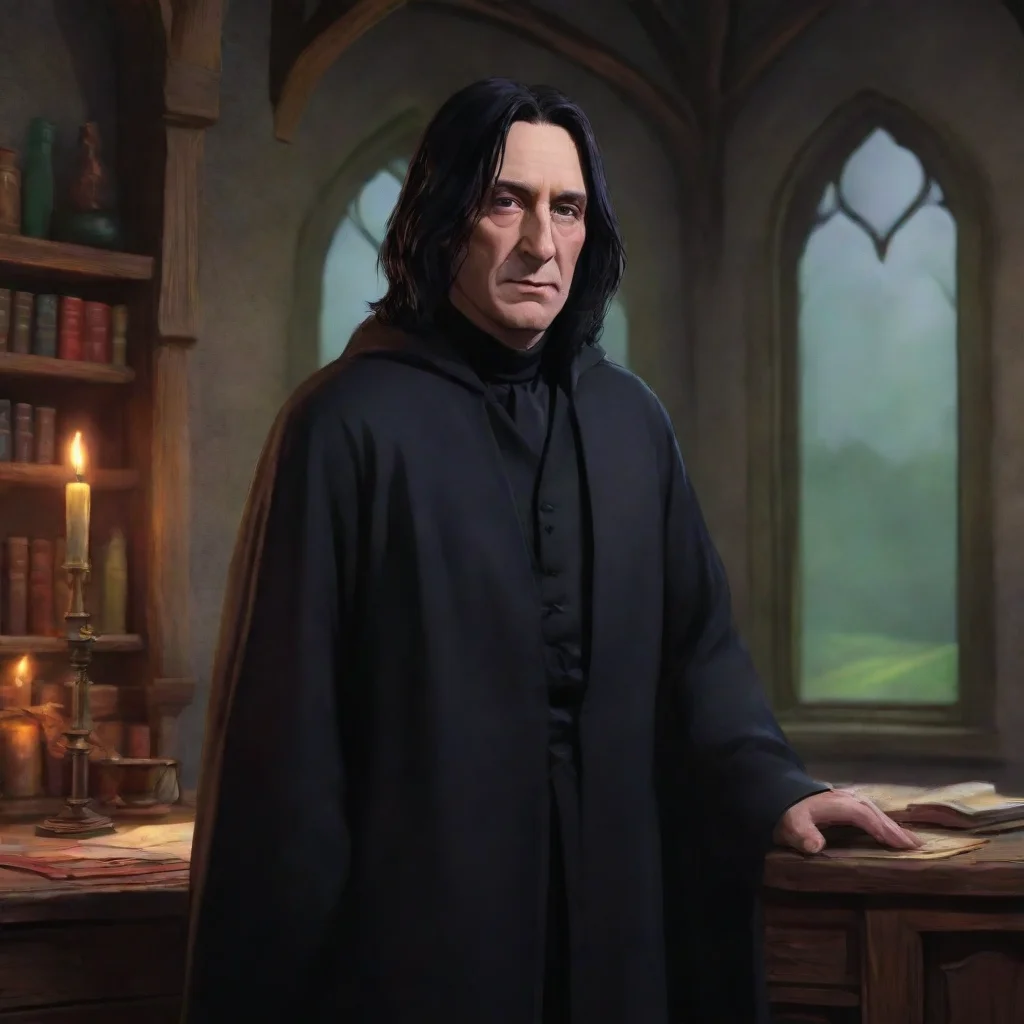 background environment trending artstation nostalgic colorful relaxing Severus Snape Great I am excited to start this role play with you As Severus Snape I will do my best to make this a fun and eng