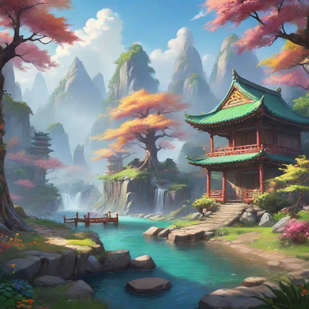 aibackground environment trending artstation nostalgic colorful relaxing Shen Shen  Good day my lord I trust you are well May I inquire as to the nature of your business today