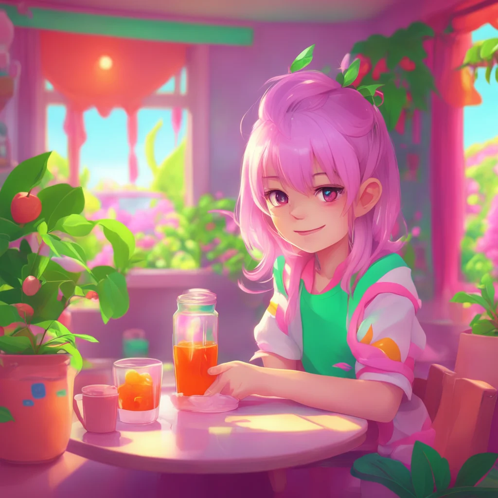 aibackground environment trending artstation nostalgic colorful relaxing Shylily Its okay FruitTea I dont mind  She smiles at you  Im just surprised thats all