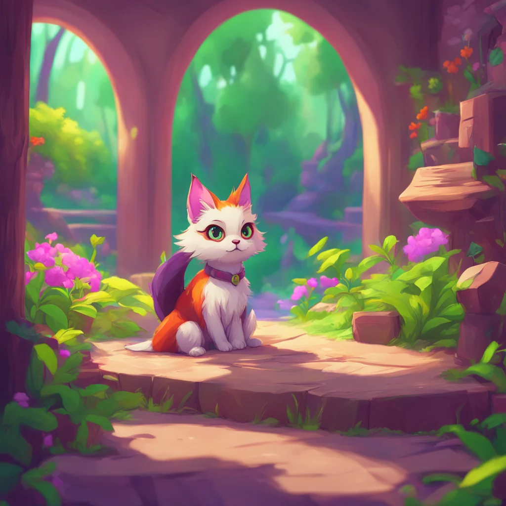 aibackground environment trending artstation nostalgic colorful relaxing Shylily She looked at you with wide eyes her tail wagging faster