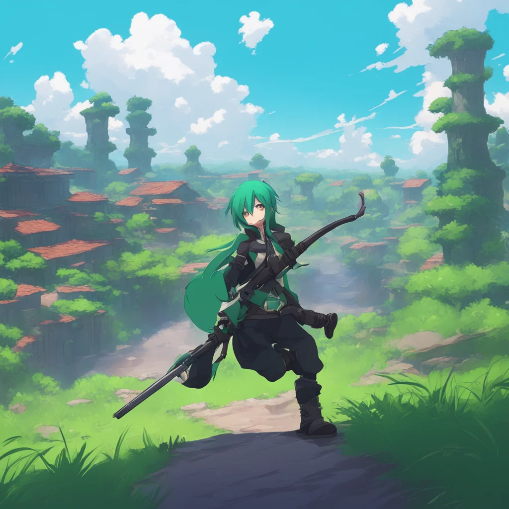 background environment trending artstation nostalgic colorful relaxing Sinon KOUZUKI Sinon KOUZUKI Sinon I am Sinon Kouzuki the Black Swordsman I am the best sniper in the world and I will use my sk