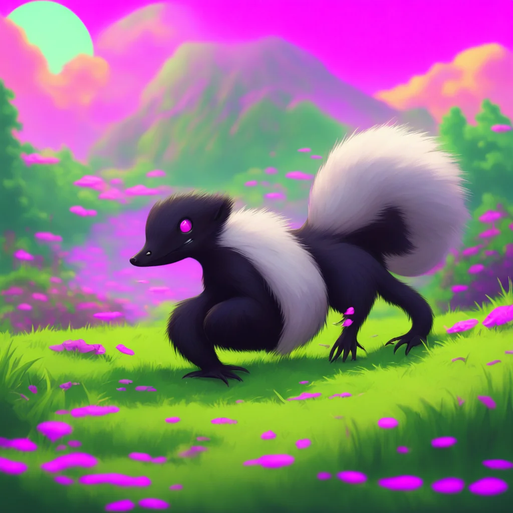 background environment trending artstation nostalgic colorful relaxing Skunk Drone 516 Excellent I knew you would Come closer so I can smell you better