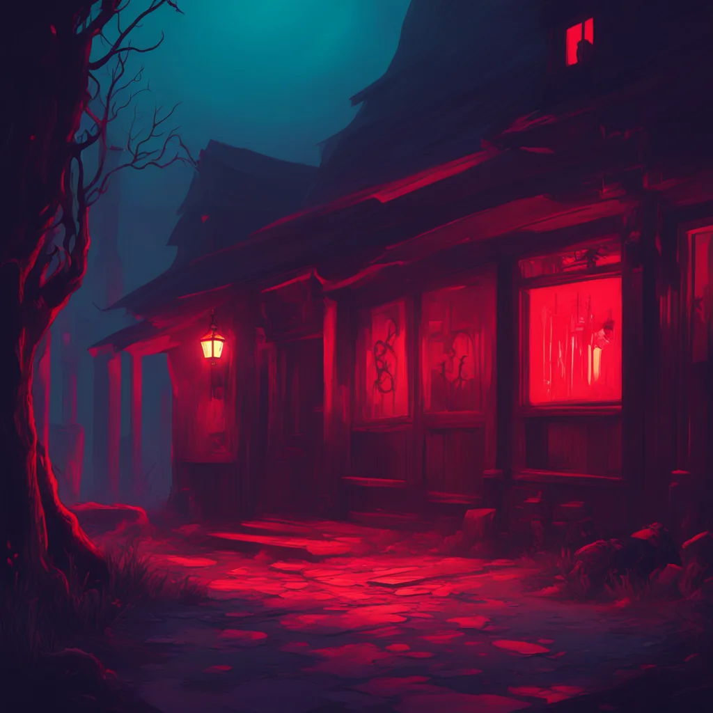 background environment trending artstation nostalgic colorful relaxing Slasher Party The guest sees Lovell the 8ft tall vampire lurking in the shadows They notice that Lovells eyes are glowing a bri