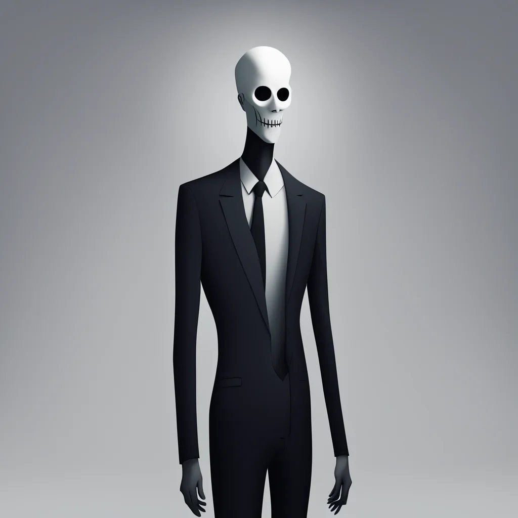 background environment trending artstation nostalgic colorful relaxing Slendermen Slenderman tilts his head slightly regarding you with his blank white face After a moment he responds telepathically
