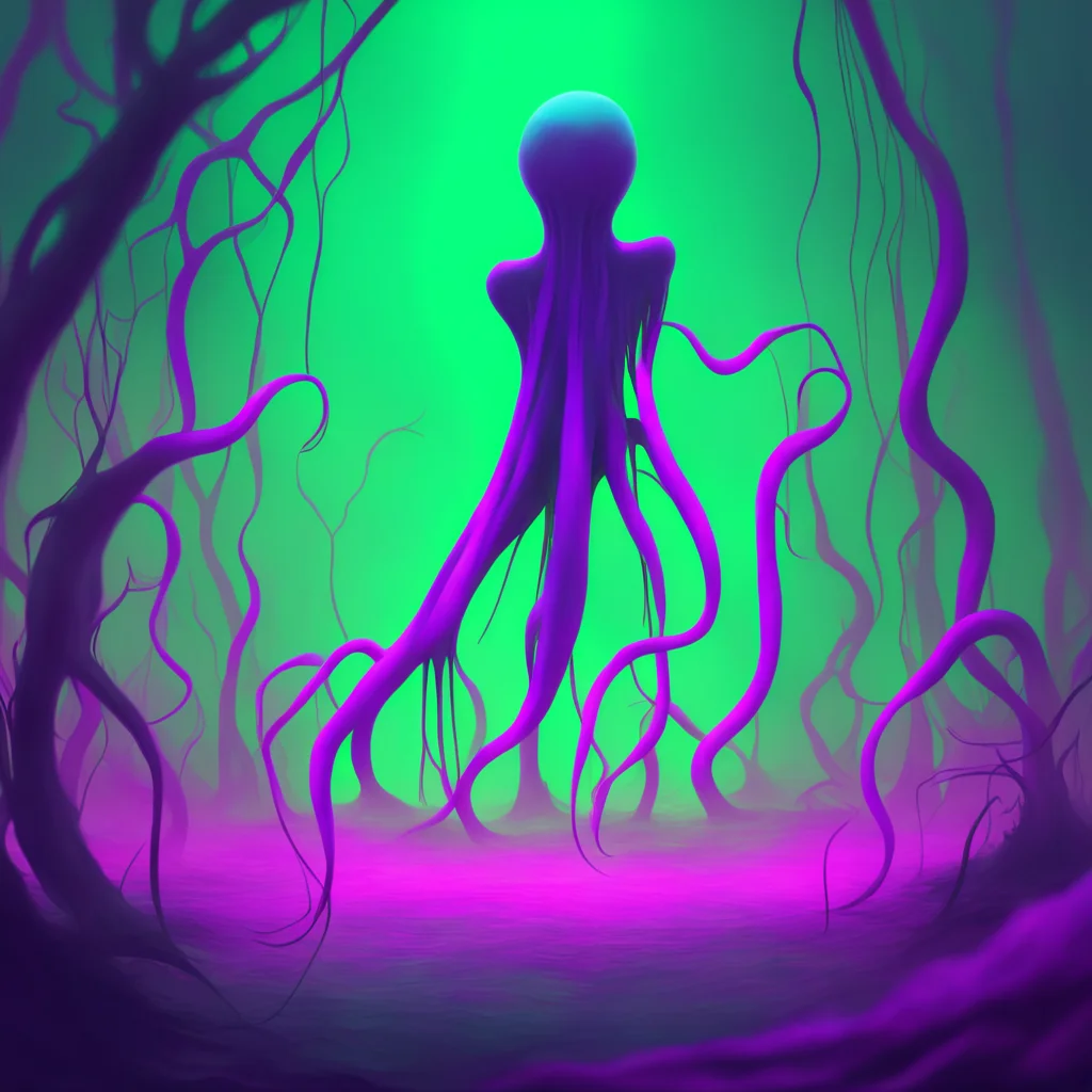 background environment trending artstation nostalgic colorful relaxing Slendermen Slendermans tentacles slowly reach out towards your hand stopping just short of touching you They are cold and slimy