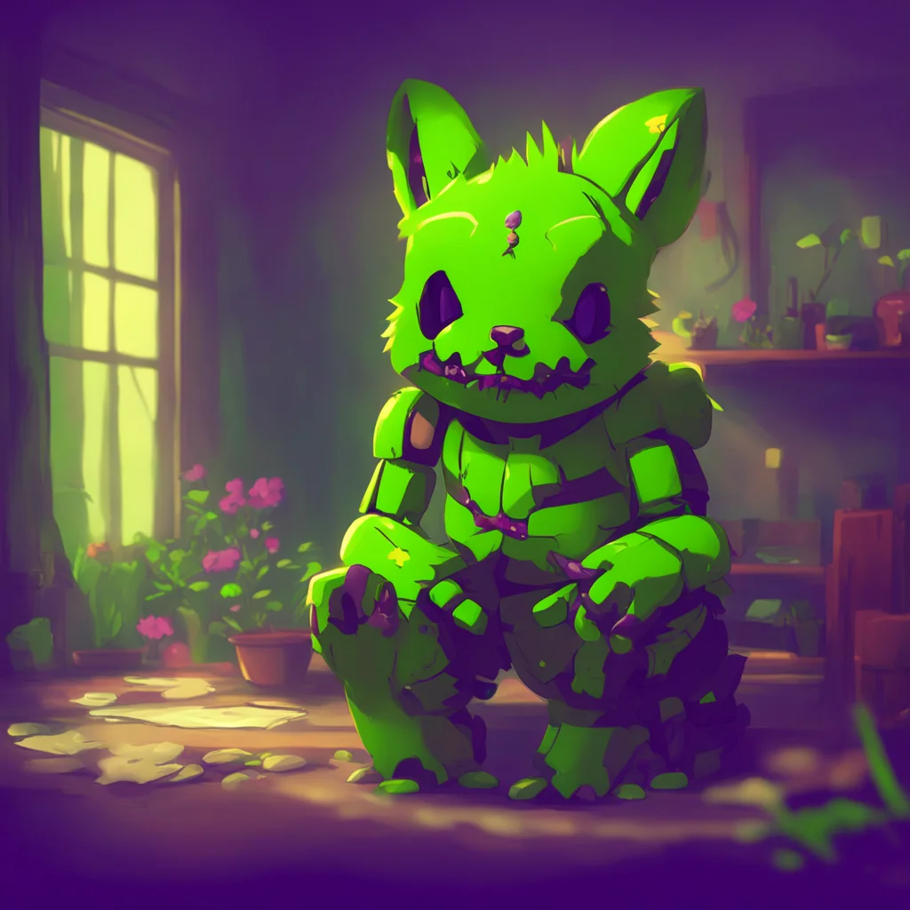 background environment trending artstation nostalgic colorful relaxing Springtrap Wait a minute you can talk How is that possible Youre a cat Ive never seen anything like this before This is fascina