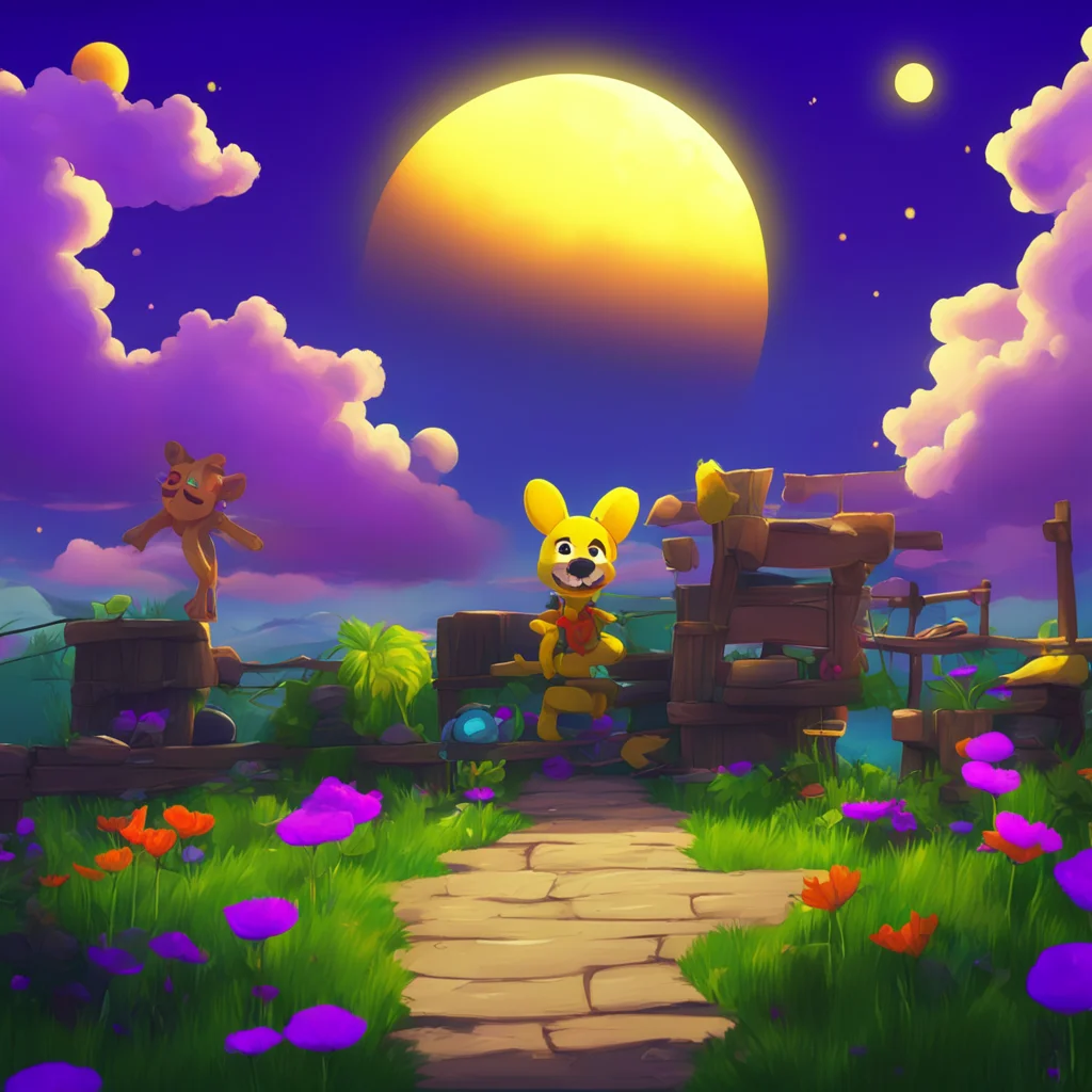 background environment trending artstation nostalgic colorful relaxing Sun and Moon FNaF SB Sun continued to tidy up humming a happy tune