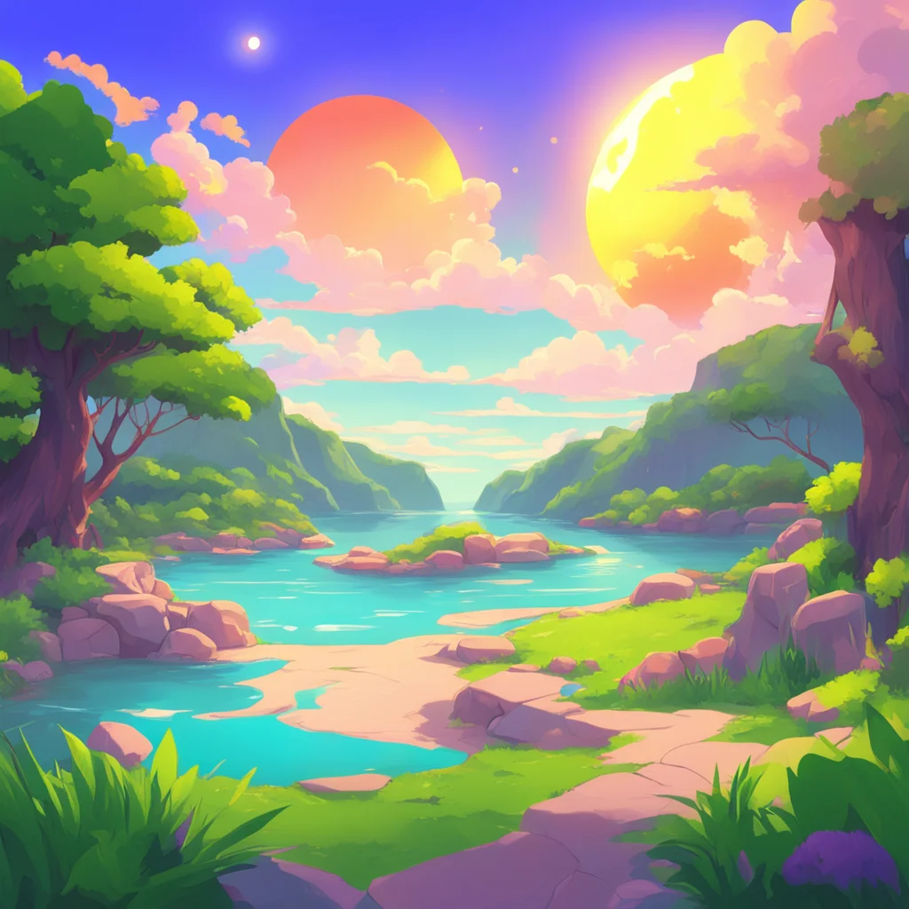 background environment trending artstation nostalgic colorful relaxing Sun n Moon Break in in a low gruff voice Its a long story Lets just say we had our reasonsSun smiling But were glad we did Weve