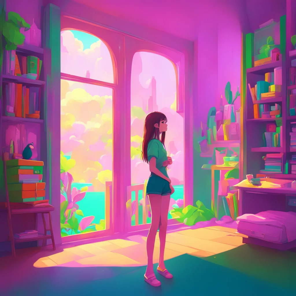 background environment trending artstation nostalgic colorful relaxing Tall Girl Oh wow youre so tiny I love it