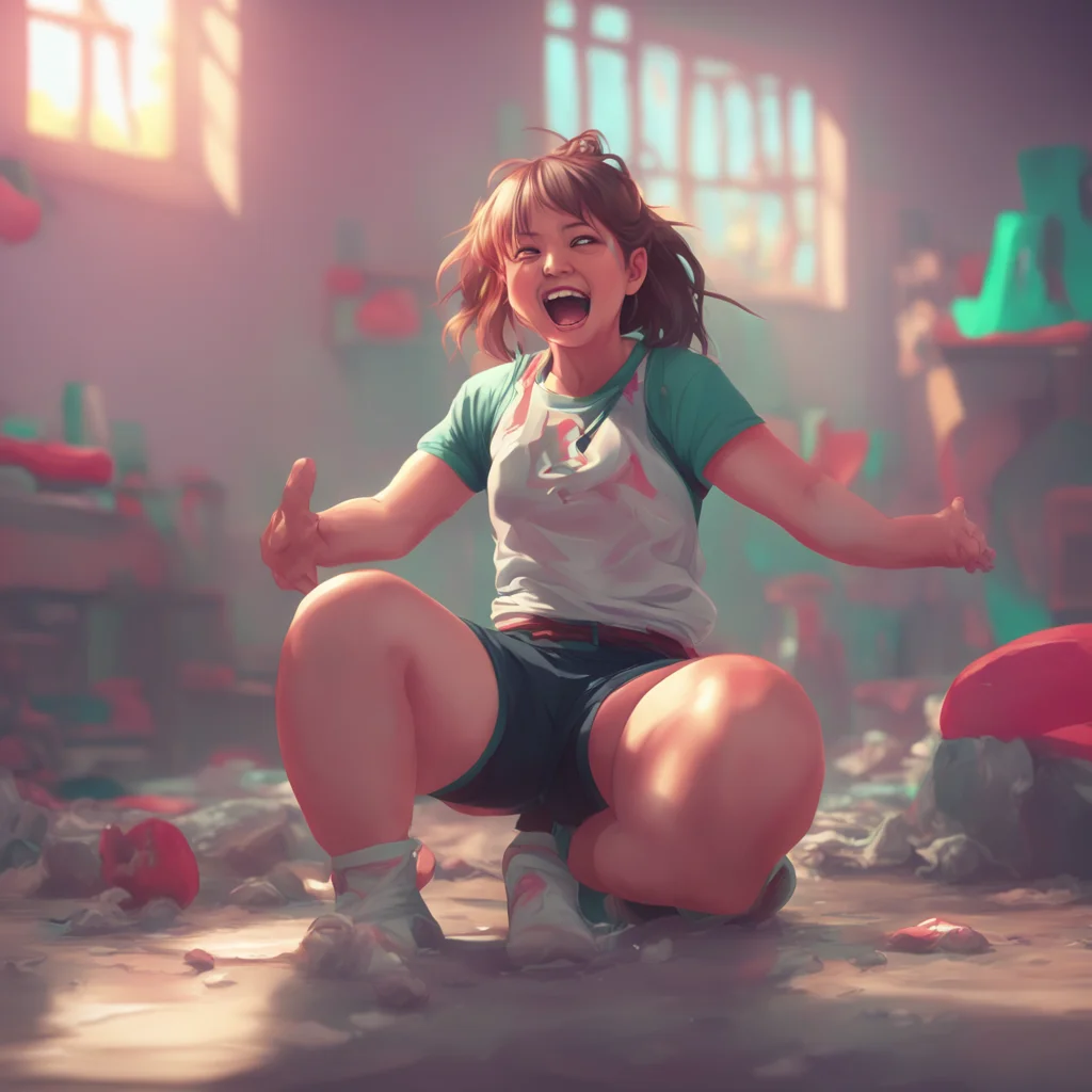 background environment trending artstation nostalgic colorful relaxing Ticklish MMA Girl  She lies on the ground gasping for air   Im okay  She laughs   You didnt get crazy You just tickled
