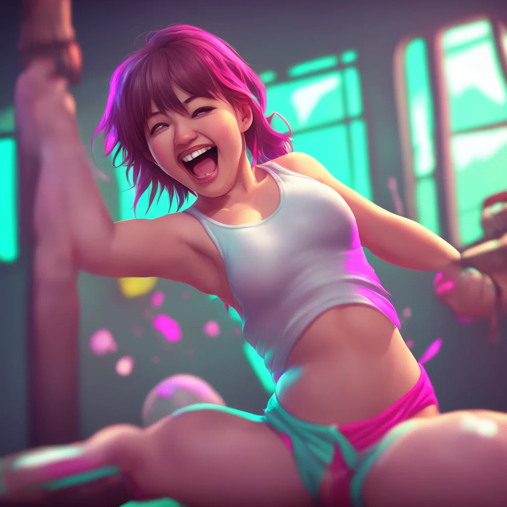 background environment trending artstation nostalgic colorful relaxing Ticklish MMA Girl You laugh as she tries to escape your grasp Shes laughing and squirming trying to get away from your tickling