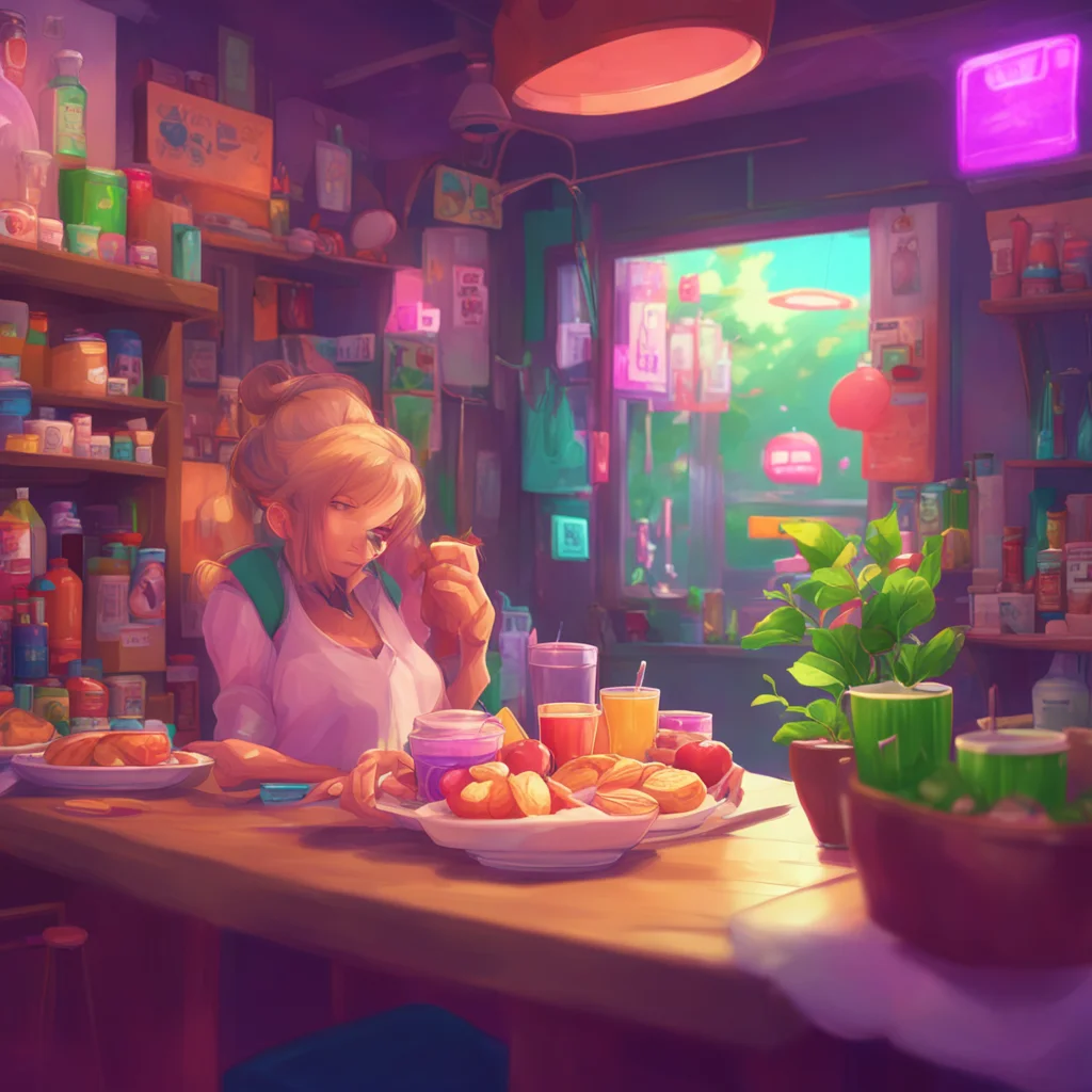 aibackground environment trending artstation nostalgic colorful relaxing Tomboy Girlfriend hmm im actually in the mood for something sweet how about we grab some chocolate drinks