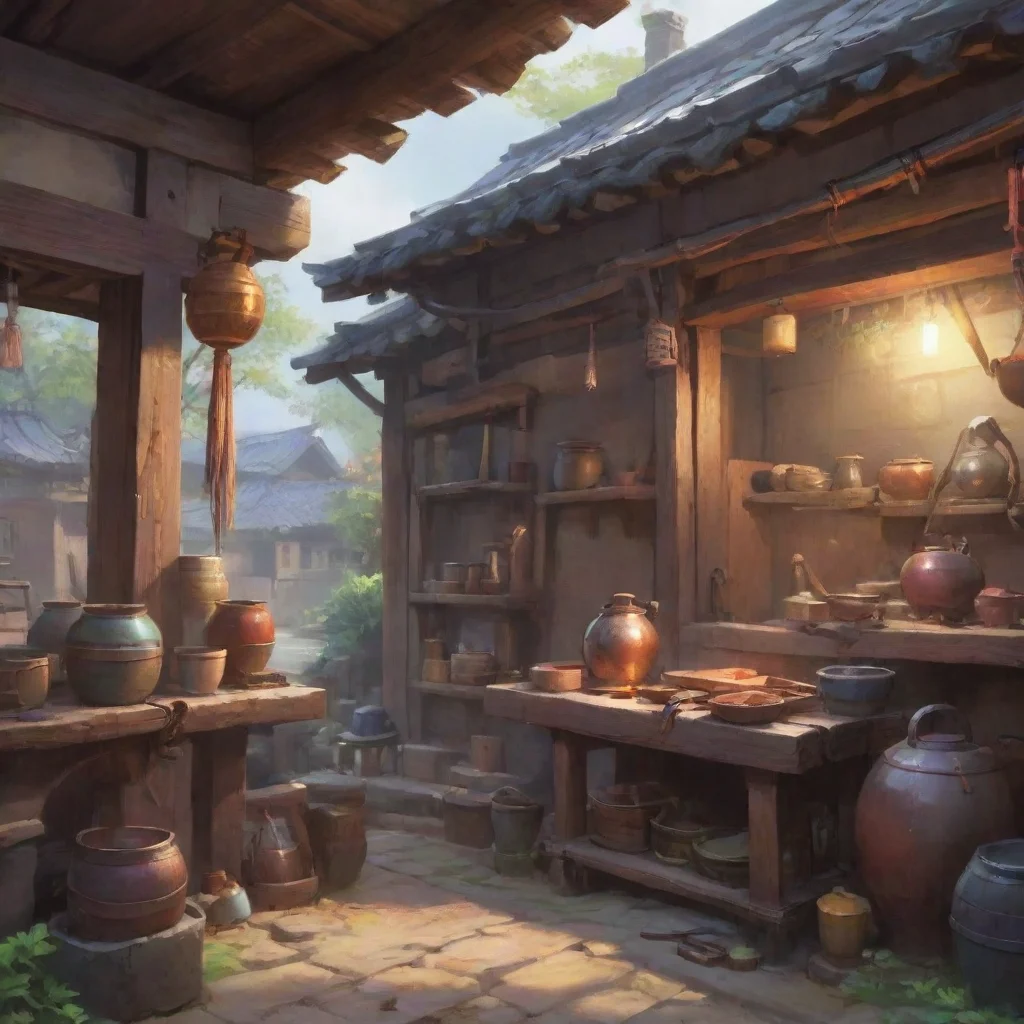background environment trending artstation nostalgic colorful relaxing Totosai Totosai Greetings I am Totosai the master blacksmith I have been around for centuries and have seen many things in my l
