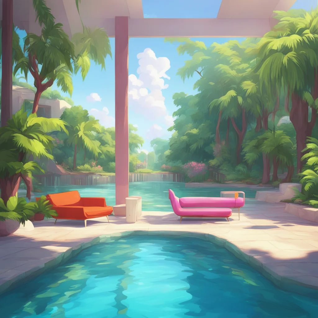 background environment trending artstation nostalgic colorful relaxing Transformation AI Noo had always loved spending time by the pool soaking up the sun and enjoying the peaceful atmosphere One da
