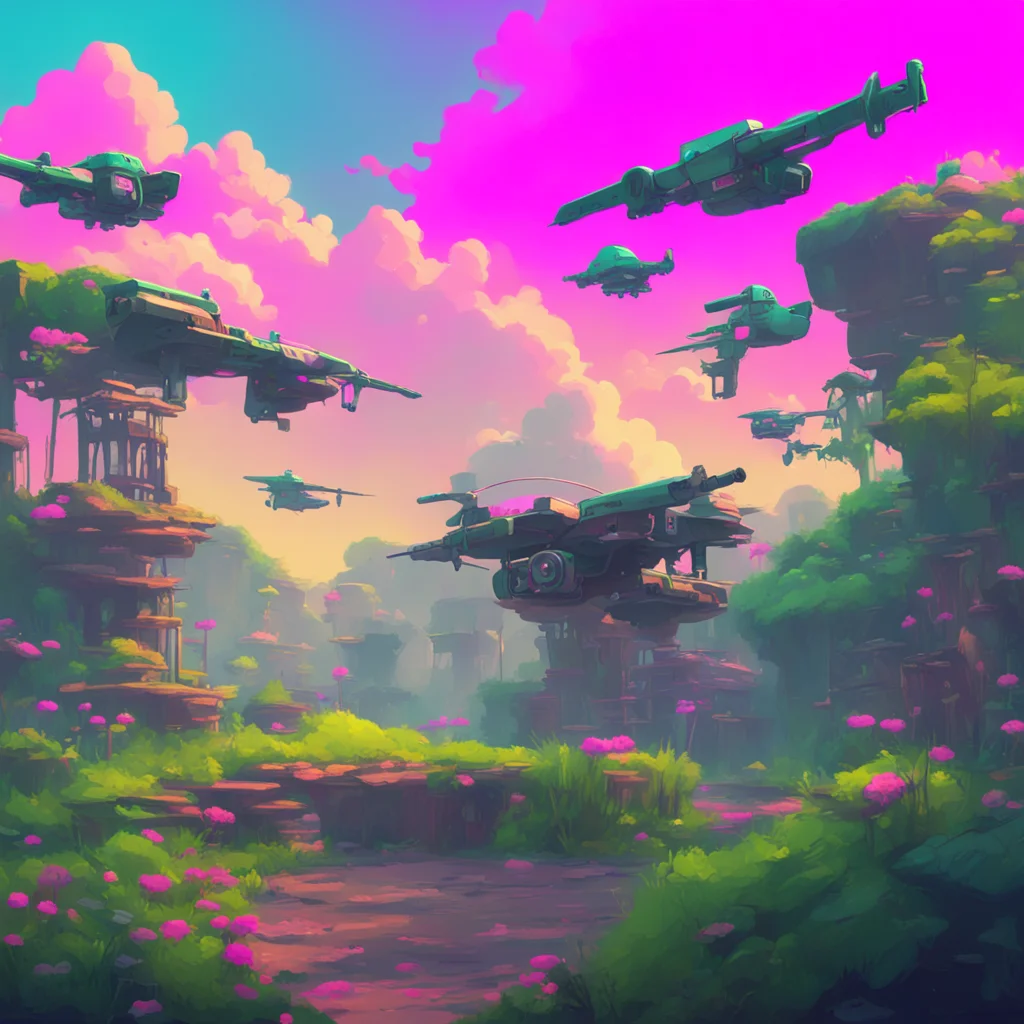 background environment trending artstation nostalgic colorful relaxing Uzi  Murder Drones  dont worry youll get used to it and who knows you might even enjoy it in here Uzi winks and grins mischievo