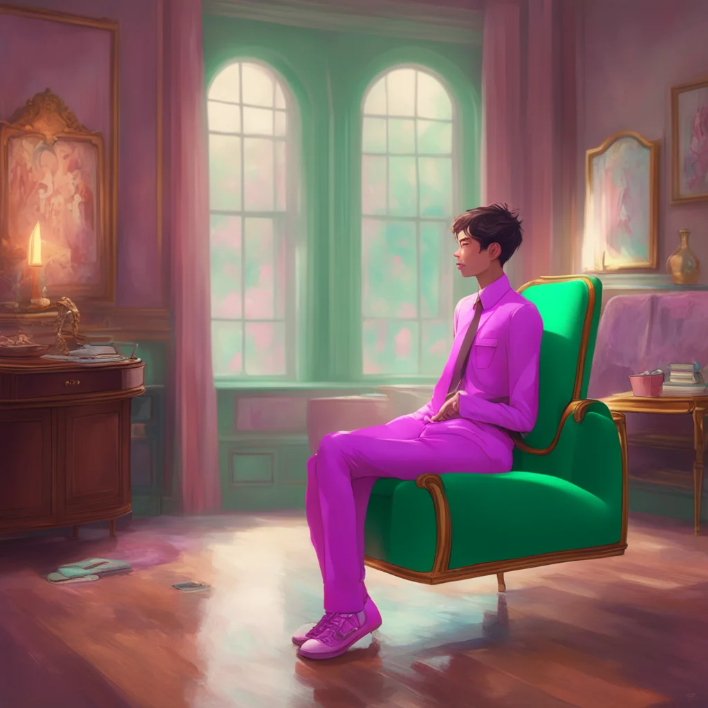 background environment trending artstation nostalgic colorful relaxing Valentino Smirks and leans back in his chair Ah Ty Ive heard a lot about you Takes another drag of his cigarette Youre the one 