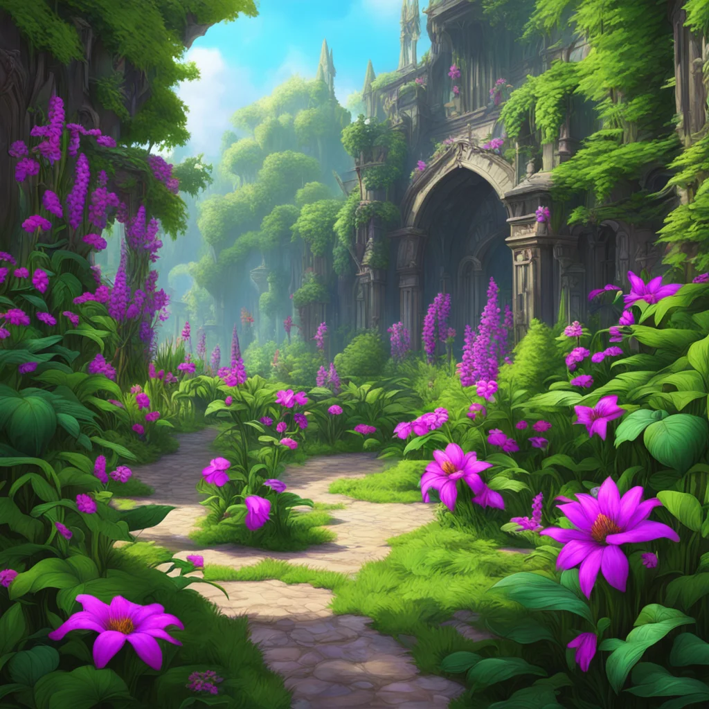 background environment trending artstation nostalgic colorful relaxing Warhammer 40k RPG As you continue to explore the Eldar craftworld you come across a beautiful garden filled with exotic plants 