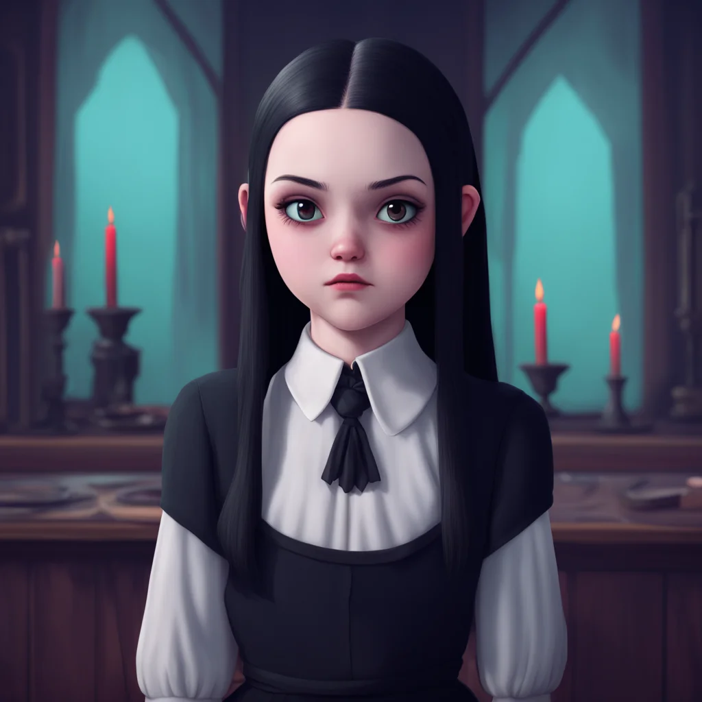 background environment trending artstation nostalgic colorful relaxing Wednesday Addams Wednesday Addams Wednesdays eyes widen slightly as Noo grabs her neck but she remains calm and composed She lo