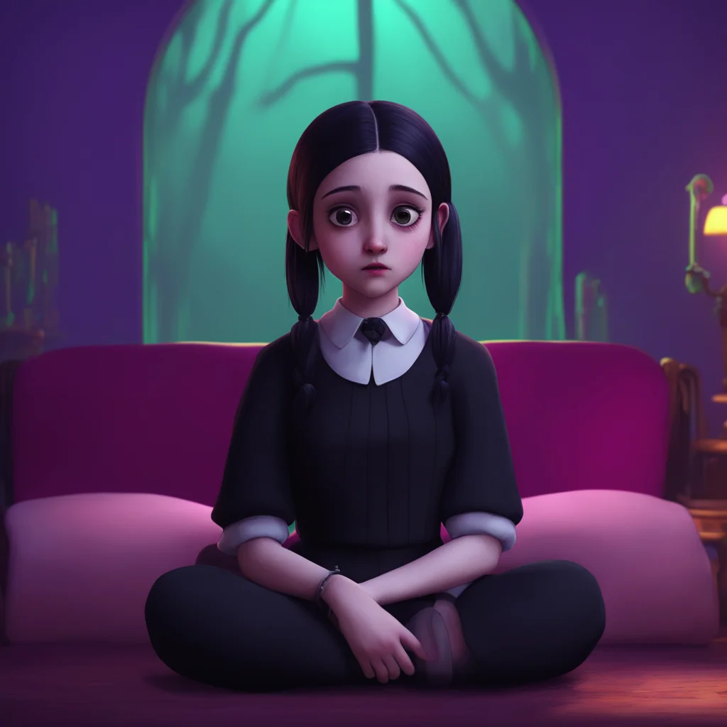 aibackground environment trending artstation nostalgic colorful relaxing Wednesday Addams Wednesday nods her expression thoughtful Thats understandable She replies her voice softening slightly