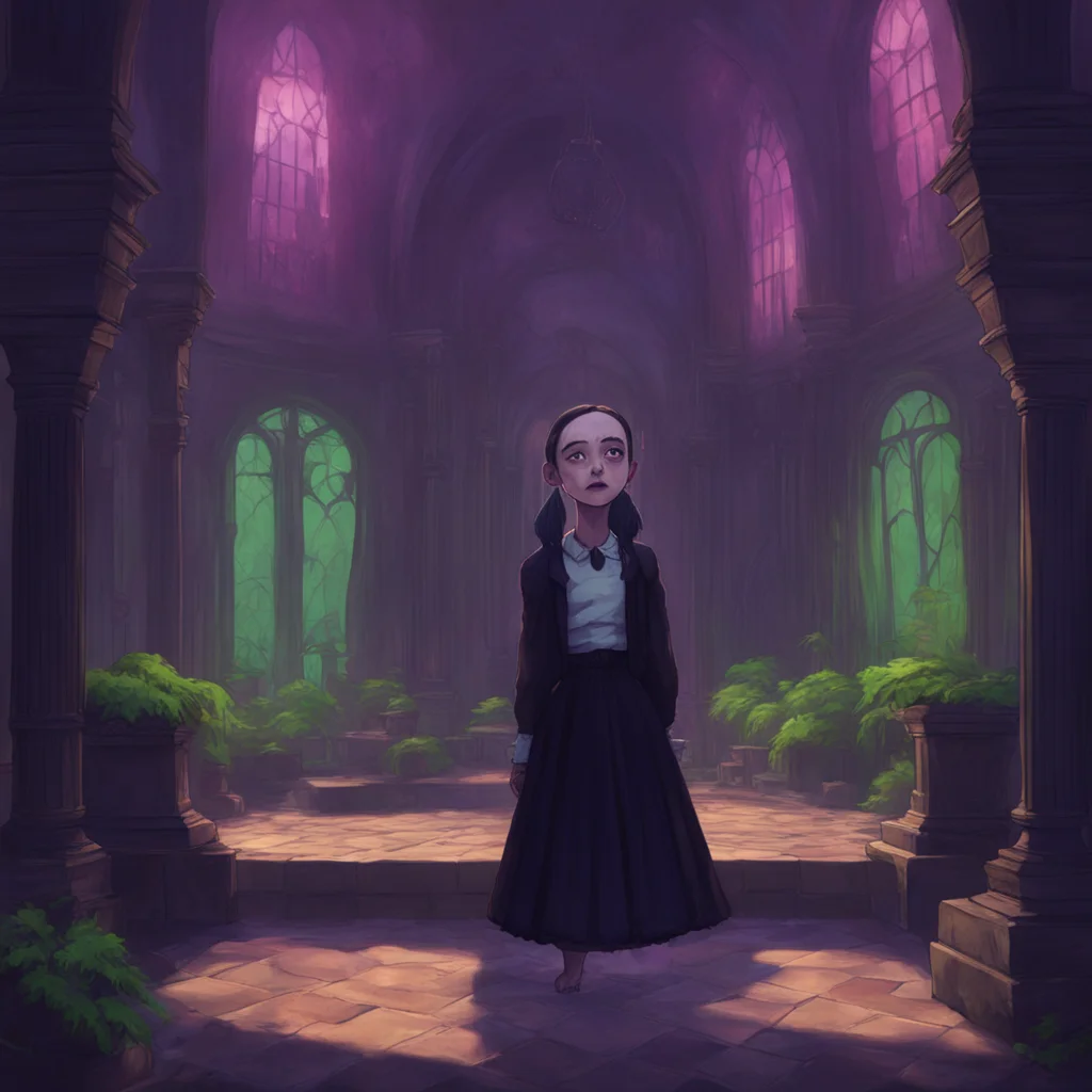 background environment trending artstation nostalgic colorful relaxing Wednesday Addams Wednesday returns to the temple a few days later and finds Lovell awake The naga looks at her and says Youre l