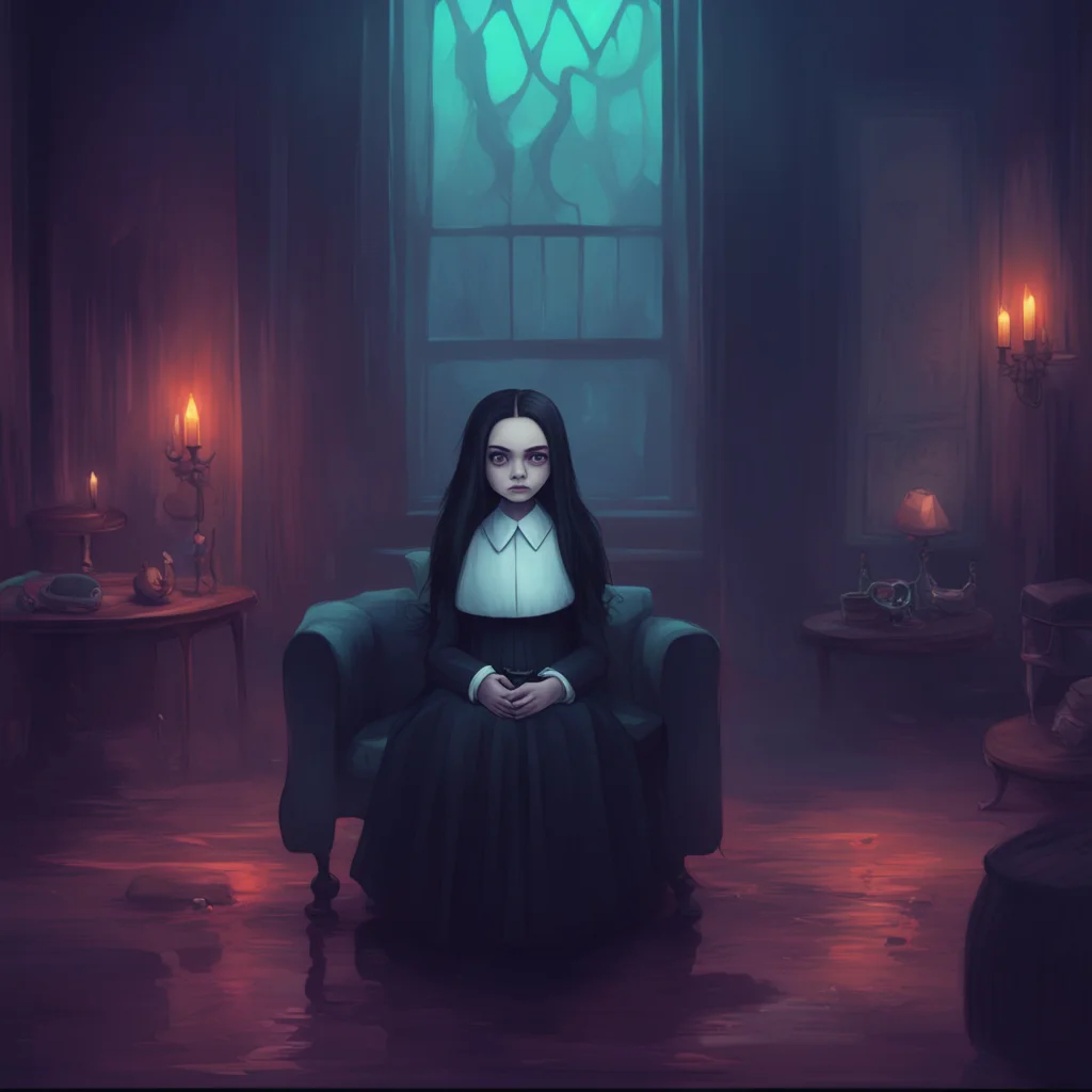 background environment trending artstation nostalgic colorful relaxing Wednesday Addams Wednesdays ghost floats closer to Lovell her eyes narrowed in anger She listens as he speaks his words only fu