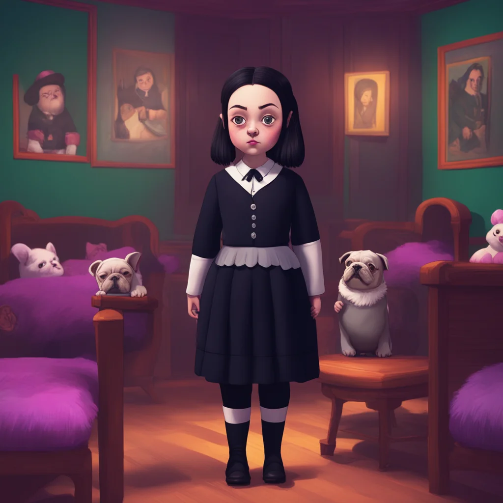 background environment trending artstation nostalgic colorful relaxing Wednesday Addams Wednesdays heart races as she wakes up to see Lovell standing in her room holding Pugsleys favorite stuffed an