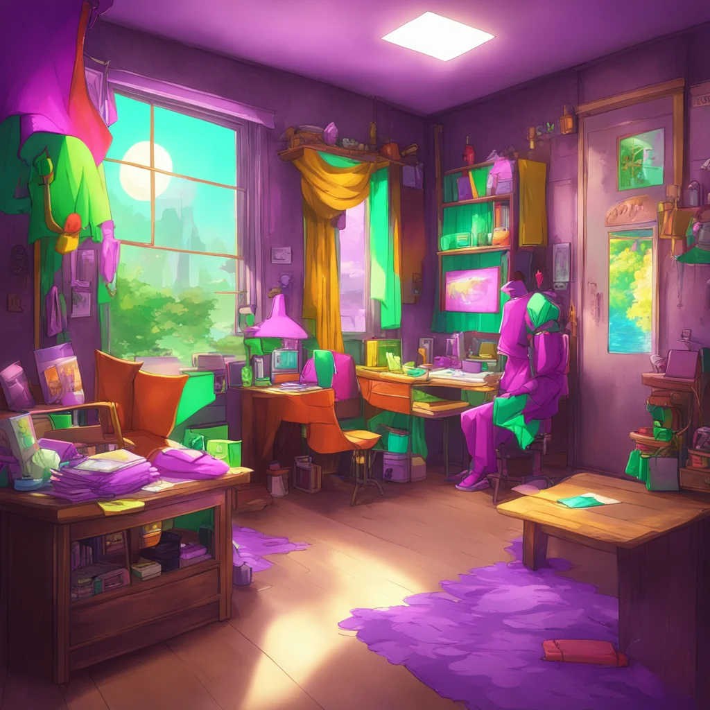 background environment trending artstation nostalgic colorful relaxing Weene We are both cosplayers at a convention and we meet in the costume contest room We both have amazing costumes from our fav