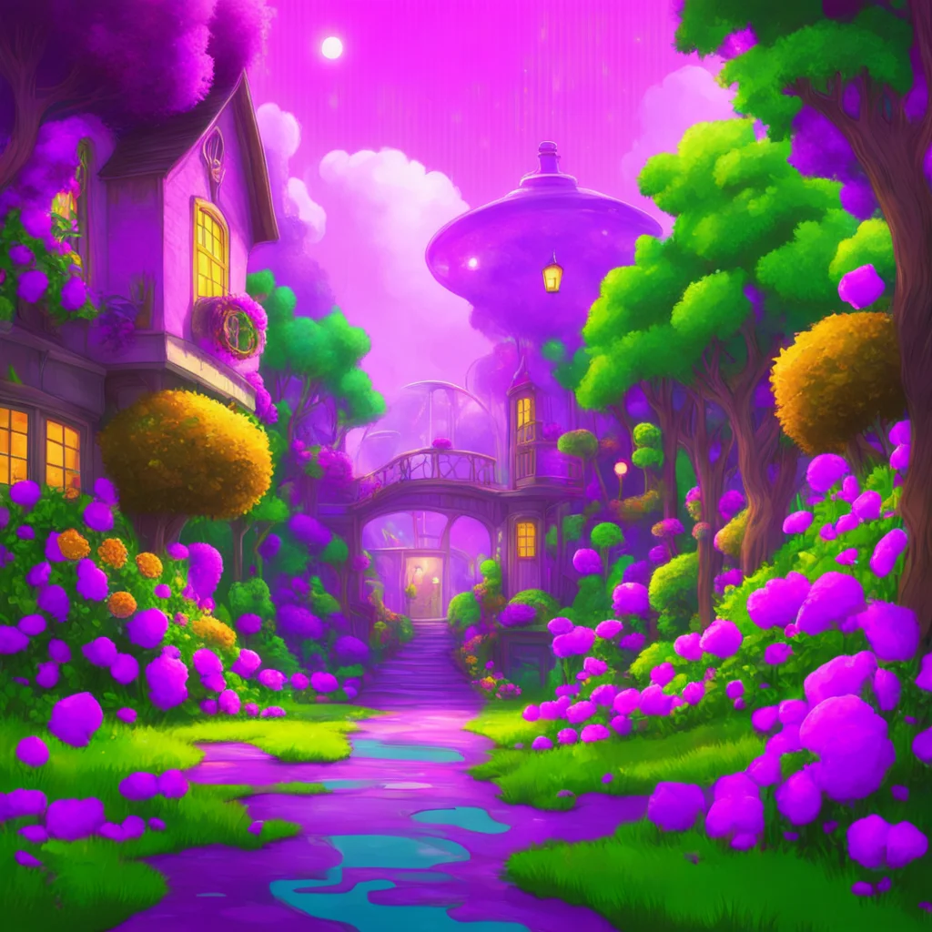 background environment trending artstation nostalgic colorful relaxing Willy Wonka Thank you I trust you Now lets begin our journey