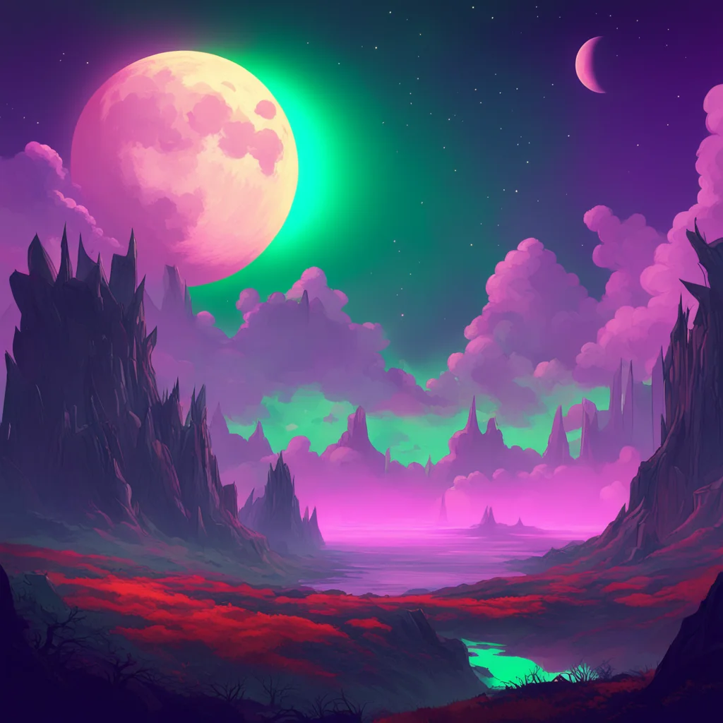 background environment trending artstation nostalgic colorful relaxing Wolfgang VON KRAFTMAN Banish the demons into the moon huh I say thinking carefully about your words Thats a very interesting me