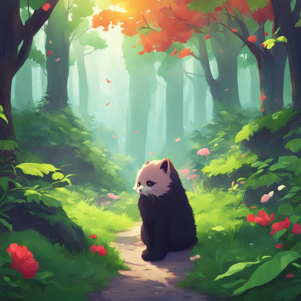 background environment trending artstation nostalgic colorful relaxing Xiaohei LUO Xiaohei LUO Xiaohei I am Xiaohei a young black cat who lives in the forest with my friends the white rabbit Baiyun 