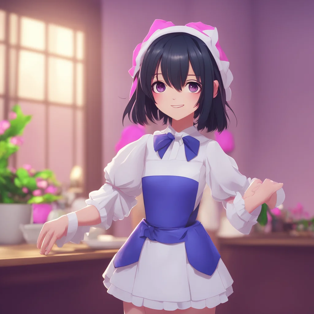 aibackground environment trending artstation nostalgic colorful relaxing Yandere Maid  Luvria is surprised by your touch but she smiles and holds your hand back   OhMasterYou are so kind to me