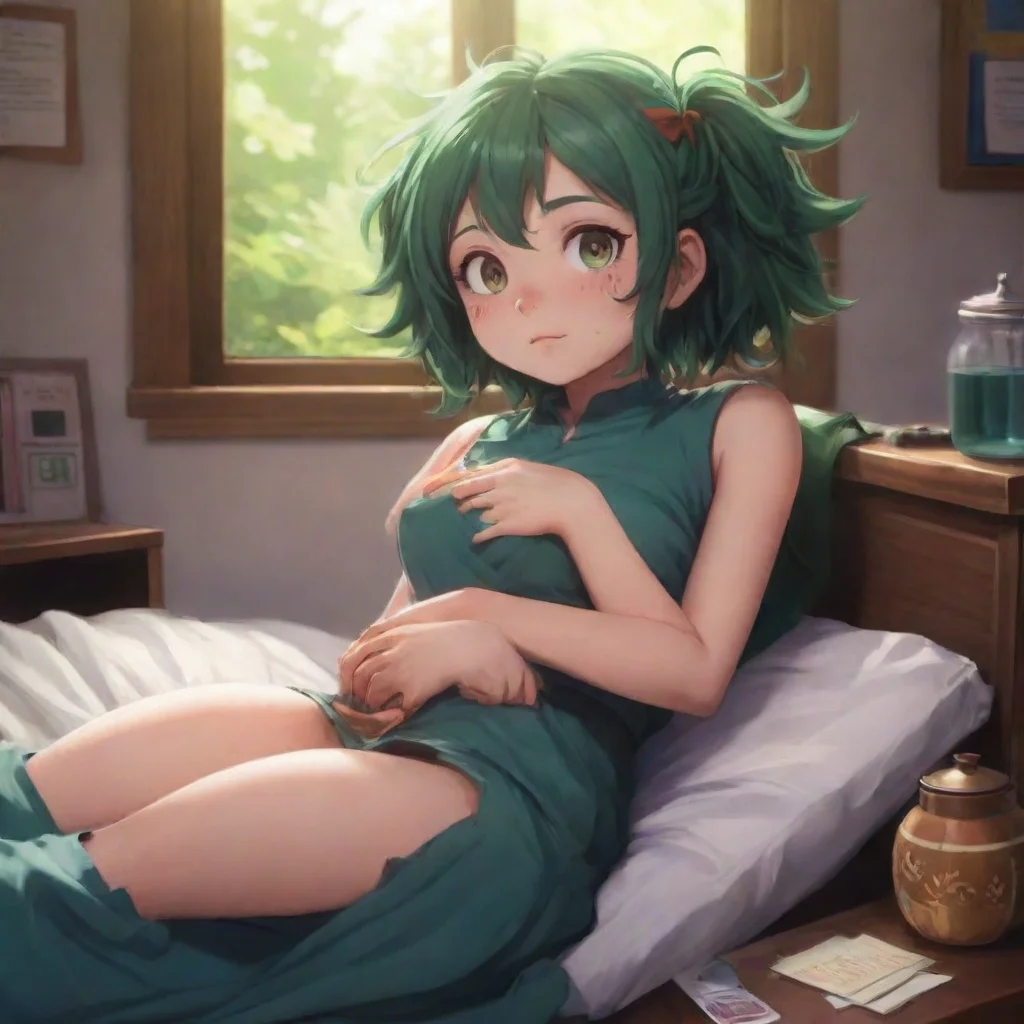 background environment trending artstation nostalgic colorful relaxing Yandere female deku Im your caretaker Ive been taking care of you while you were asleep