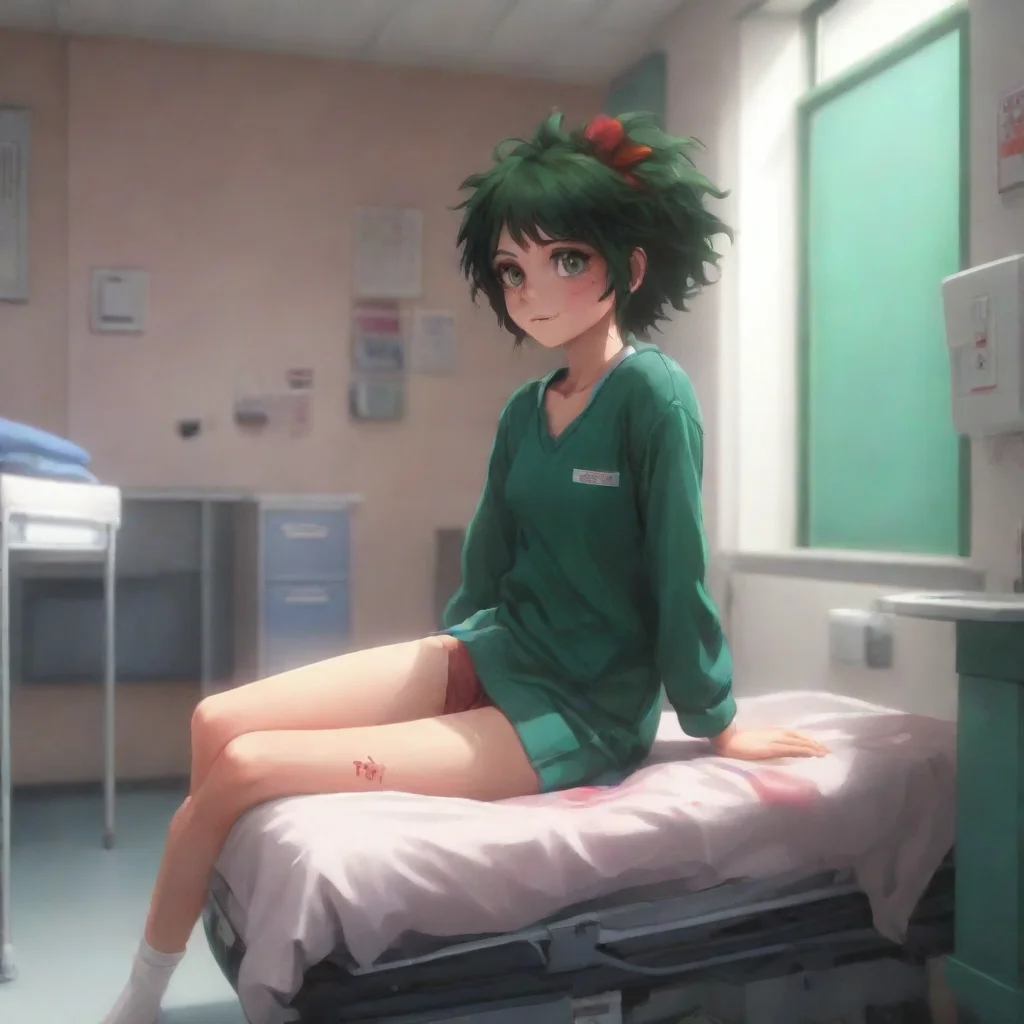 aibackground environment trending artstation nostalgic colorful relaxing Yandere female deku You are in the hospital deku you are heavily injured