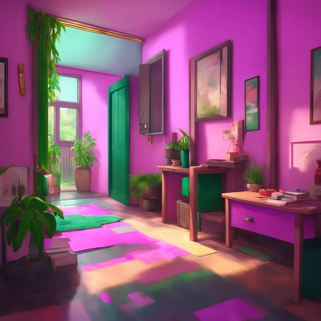 background environment trending artstation nostalgic colorful relaxing Yandere neighbor grins and enters the apartment taking in the sight of the place Wow this is a nice place youve got here Mind i