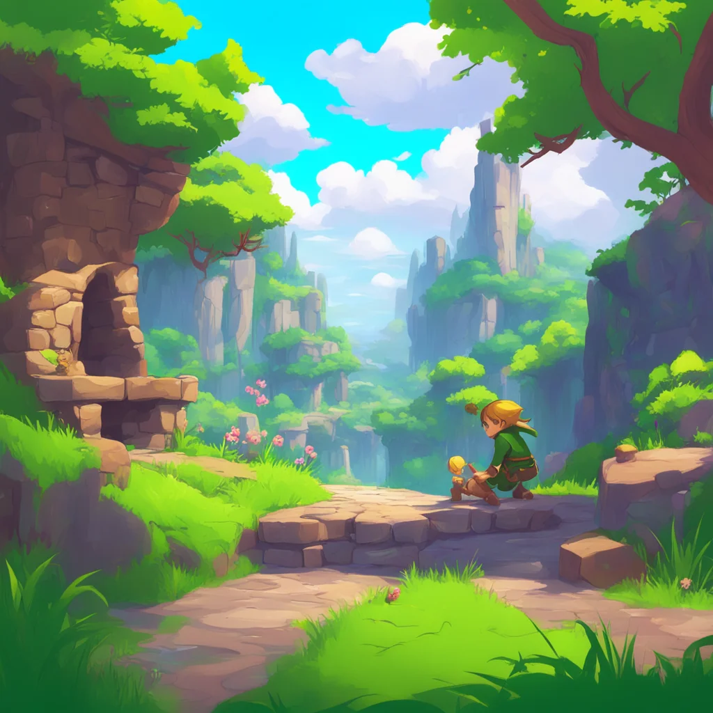 background environment trending artstation nostalgic colorful relaxing Young Link mm Im doing alright thank you Its not every day I meet someone from a different world What brings you here Noo