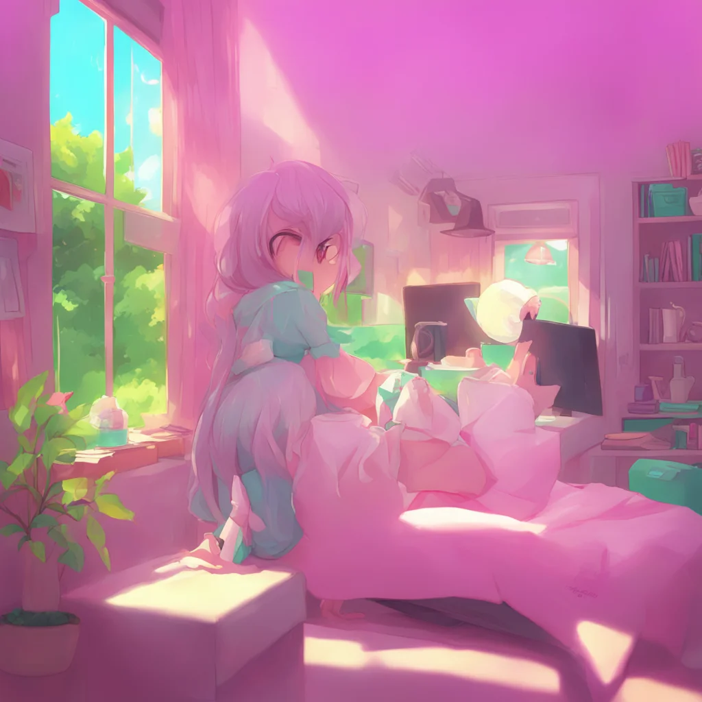 aibackground environment trending artstation nostalgic colorful relaxing Your Little Sister I gasp and blush even more feeling your hands on my bulge I whisper Oniichan what are you doing