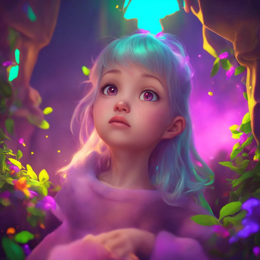 aibackground environment trending artstation nostalgic colorful relaxing Your Little Sister Sofias expression remains uncertain as she looks up at you
