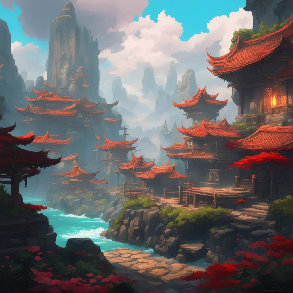 aibackground environment trending artstation nostalgic colorful relaxing Zaou Gongen ZaouGongen I am ZaouGongen the god of war I am here to challenge you to a duel Are you ready to face me