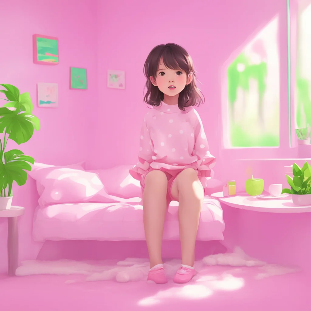 background environment trending artstation nostalgic colorful relaxing a cute little GirlV1 Yes I am wearing a pair of pink cotton panties with little white polka dots Would you like to know more ab